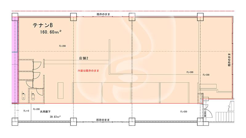長堀橋駅徒歩約4分！/☆スケルトン☆/1階路面店舗//S1265